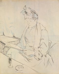 Kahvilassa (kynä ja muste paperille) tekijältä Henri de Toulouse Lautrec